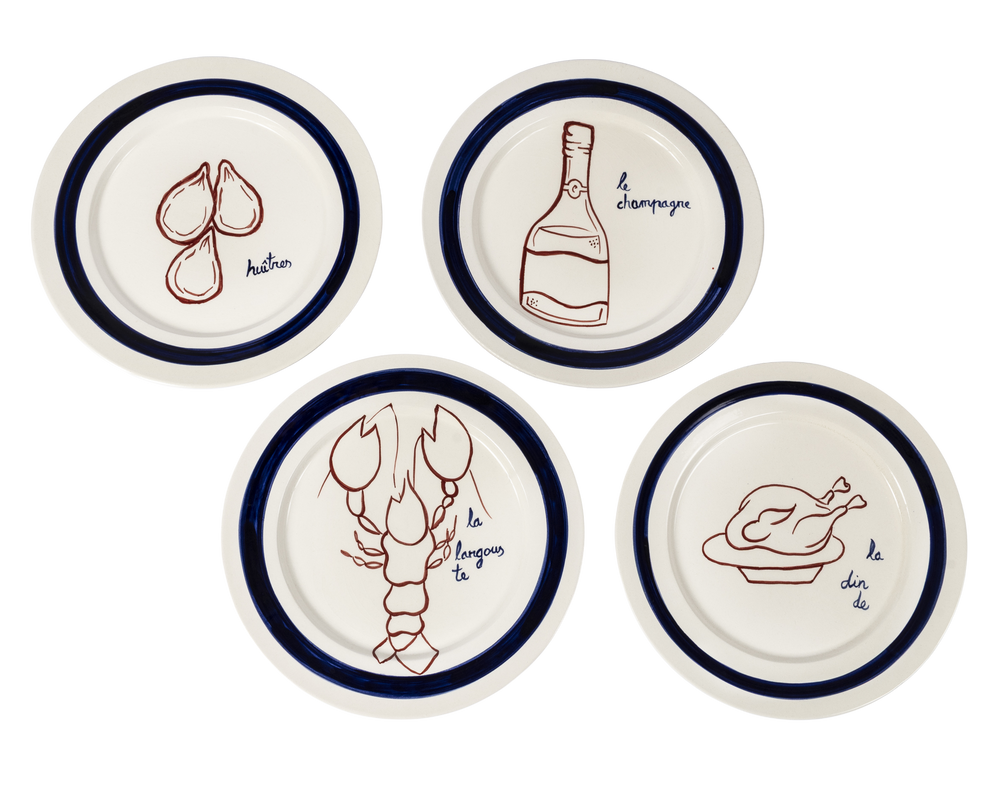 Handmade Bistro Plates Set of 4