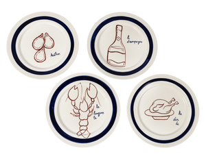 Handmade Bistro Plates Set of 4
