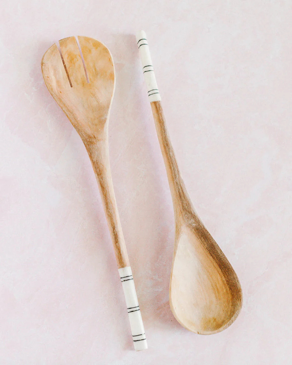 Striped Salad Servers