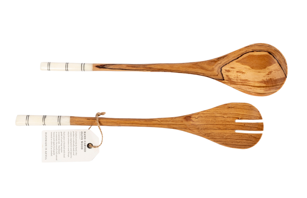 Striped Salad Servers