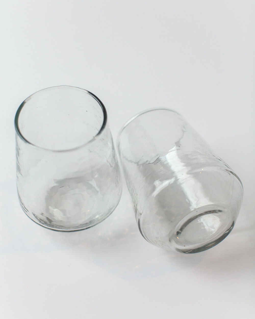 Hammered Glass Tumblers Set of 2