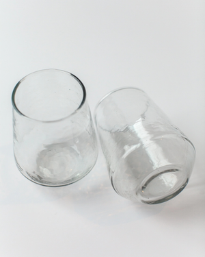 Hammered Glass Tumblers Set of 2