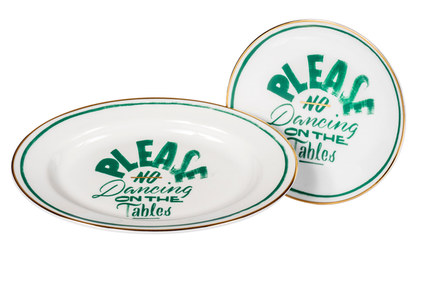 No Dancing Serving Platter