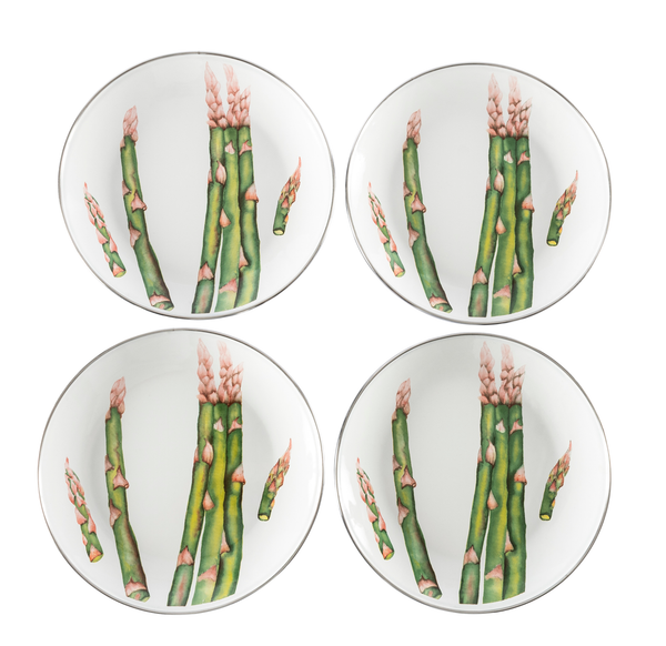 Asparagus Sandwich Plates Set of 4