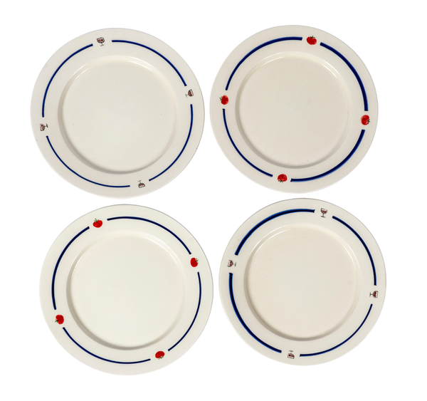 Handmade Porcelain Wine Plate Set of 2