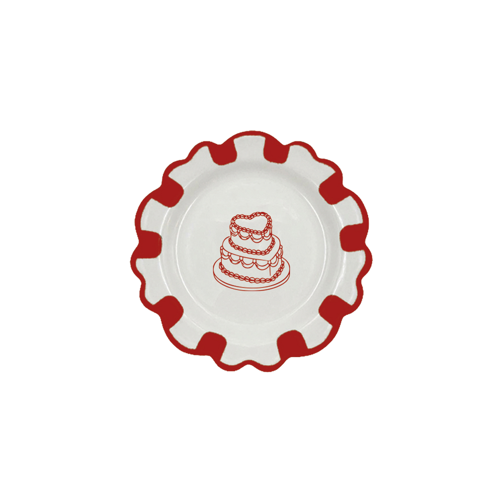 Heart Cake Dessert Plate