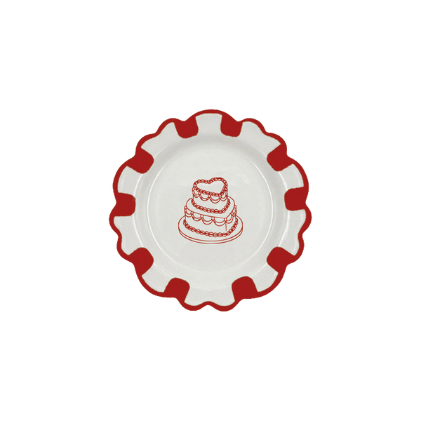Heart Cake Dessert Plate