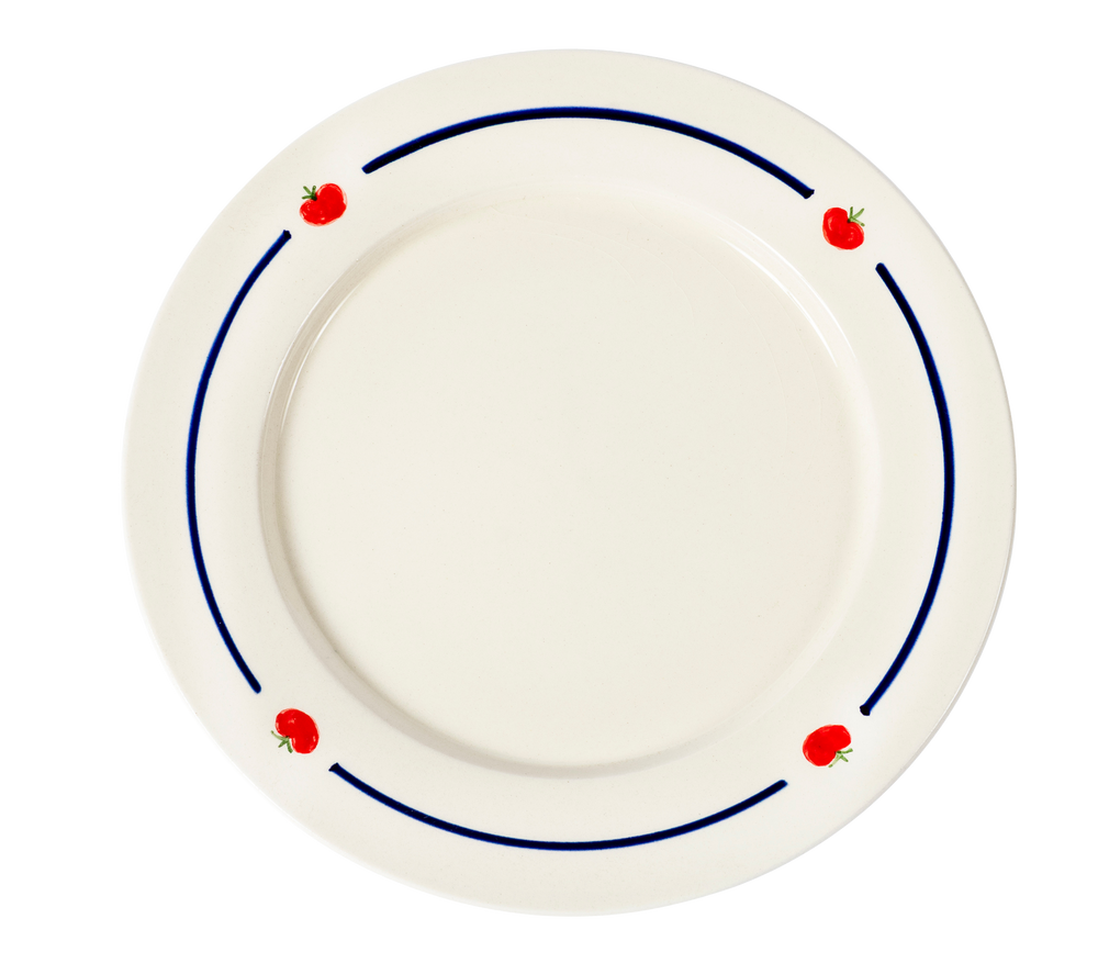 Handmade Porcelain Tomato Plate Set of 2