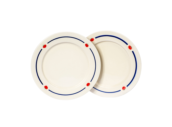 Handmade Porcelain Tomato Plate Set of 2