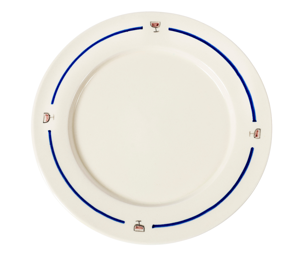 Handmade Porcelain Wine Plate Set of 2