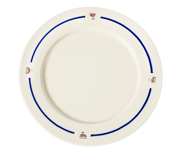 Handmade Porcelain Wine Plate Set of 2