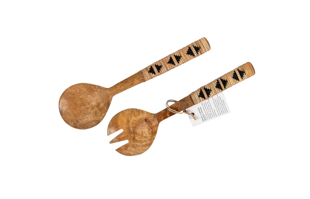 Mango Wood Salad Servers