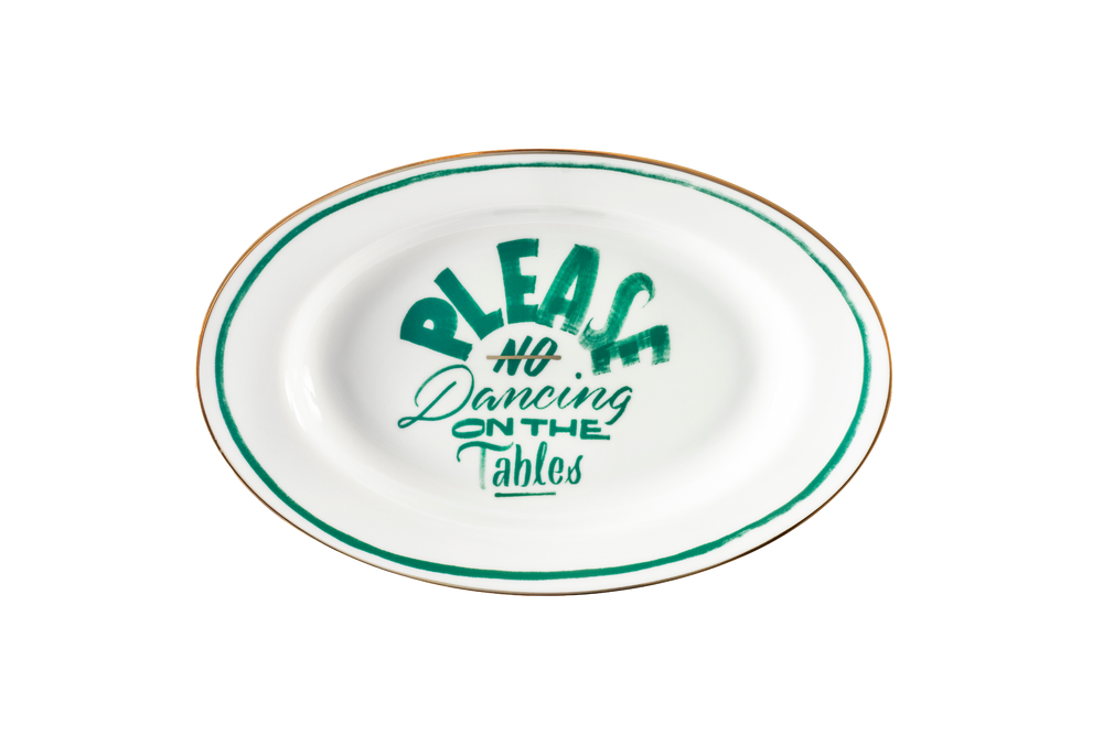 No Dancing Serving Platter