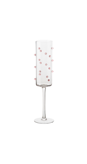 Pink Confetti Flutes Set of 2