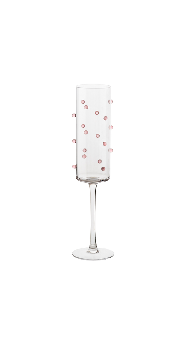 Pink Confetti Flutes Set of 2