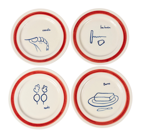 Handmade Repas de Mer Plates Set of 4