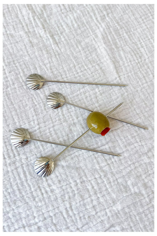 Shell Cocktail Picks Set of 4