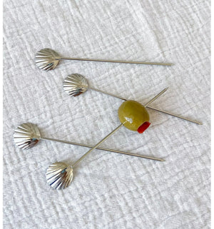 Shell Cocktail Picks Set of 4