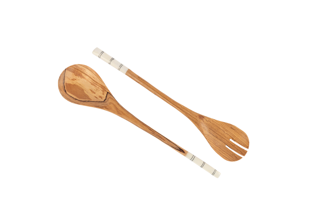 Striped Salad Servers