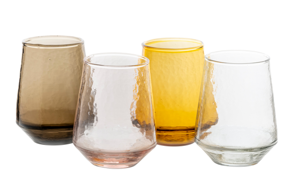Hammered Glass Tumblers Set of 2